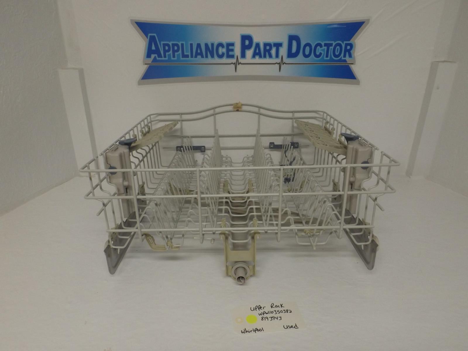 Whirlpool Dishwasher WPW10350382 8193943 Upper Rack Used Whirlpool Dishwasher WPW10350382 8193943 Upper Rack Used